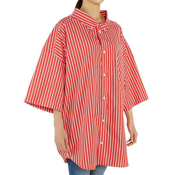 バレンシアガ シャツ スーパーコピー Stripe Cocoon Swing オーバーフィット シャツ 622051