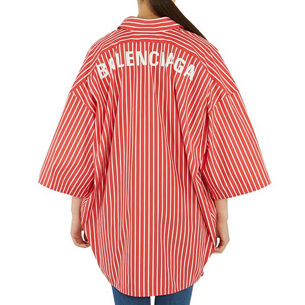 バレンシアガ シャツ スーパーコピー Stripe Cocoon Swing オーバーフィット シャツ 622051