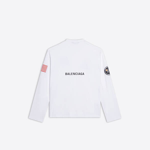 【バレンシアガ Tシャツ 偽物】×NASAコラボ SPACE 長袖Tシャツ 662496TKVD79040