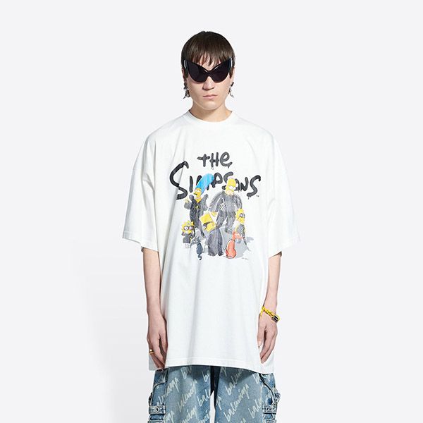 バレンシアガ Tシャツ 偽物 ザシンプソンズ コラボTシャツ 676589TLVG77200