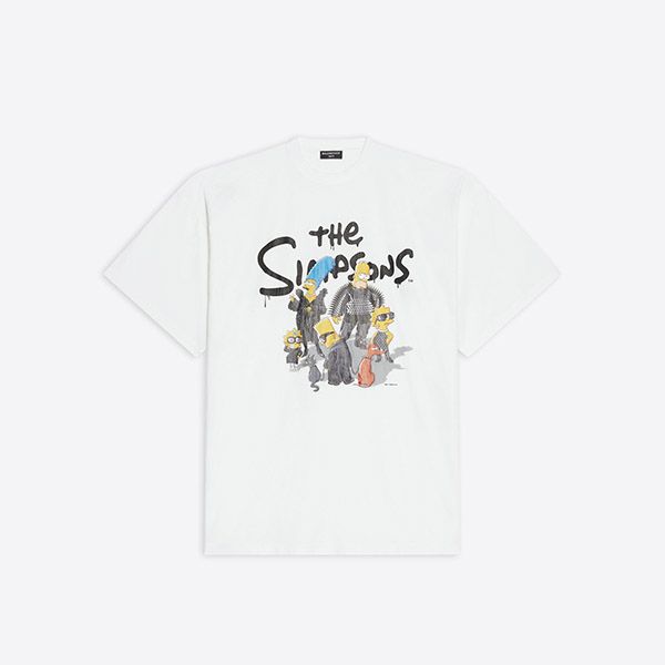 バレンシアガ Tシャツ 偽物 ザシンプソンズ コラボTシャツ 676589TLVG77200