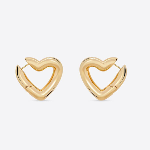 【バレンシアガ ピアス コピー】LOOP HEART ピアス IN ゴールド ハート 657157TZ16G0027