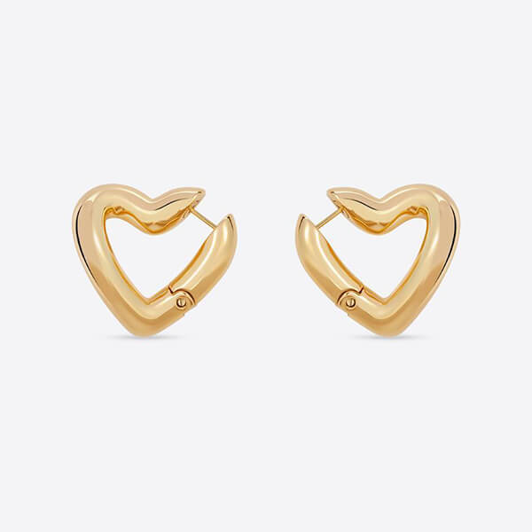 【バレンシアガ ピアス コピー】LOOP HEART ピアス IN ゴールド ハート 657157TZ16G0027
