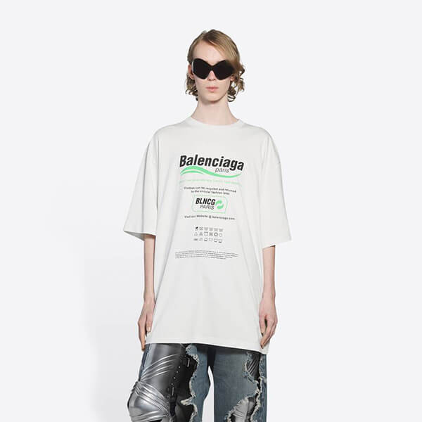 バレンシアガ tシャツ 偽物★ボクシードライクリーニングTシャツ 651795TKVF83866