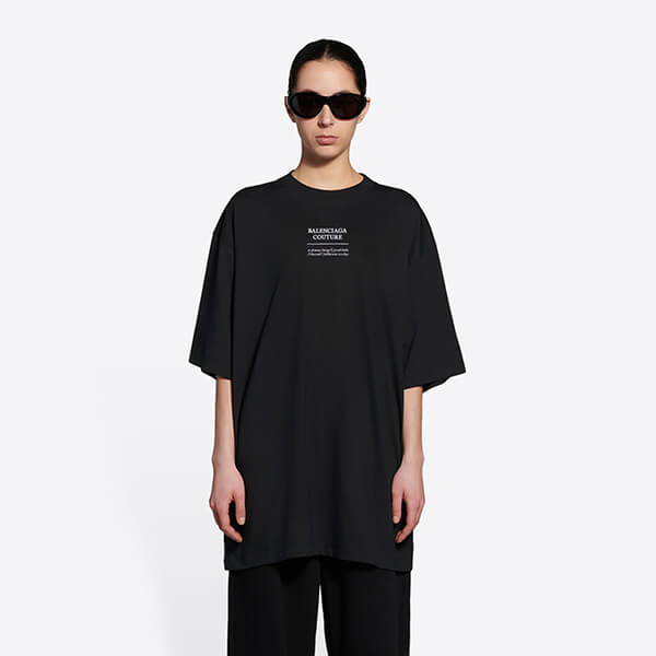 バレンシアガ Tシャツ パロディ メンズクチュールボクシーTシャツ 651795TJV901070