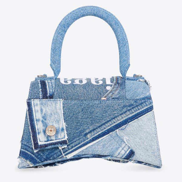 バレンシアガ ハンドバック 偽物*Top Handle デニム Bロゴ スモー 59354621E1Y4661