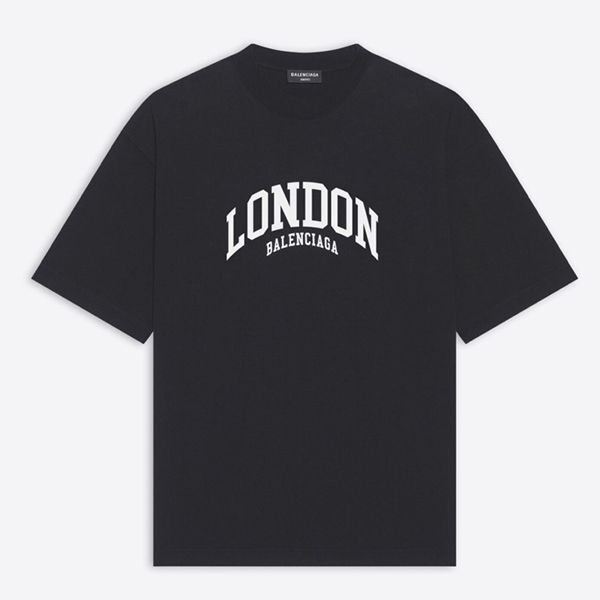 バレンシアガ Tシャツ 激安Citiesロゴ シリアルナンバー入り 半袖 612966TLVG51070