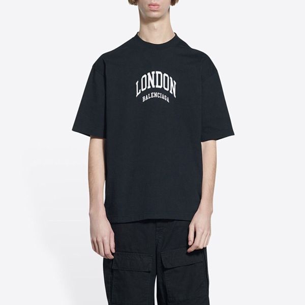 バレンシアガ Tシャツ 激安Citiesロゴ シリアルナンバー入り 半袖 612966TLVG51070