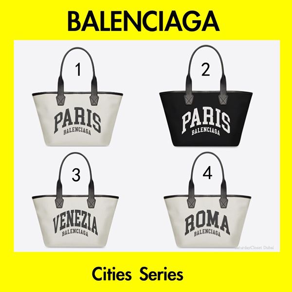 限定コレクション【バレンシアガ】Cities Series スモールトートバッグ 偽物