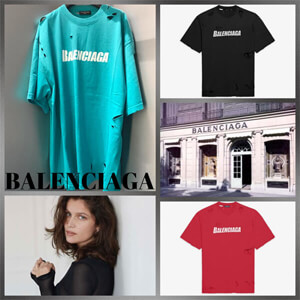 バレンシアガ Tシャツ コピー  2021新作 Boxy CAPS VINTAGE JERSEY 651795TKVB