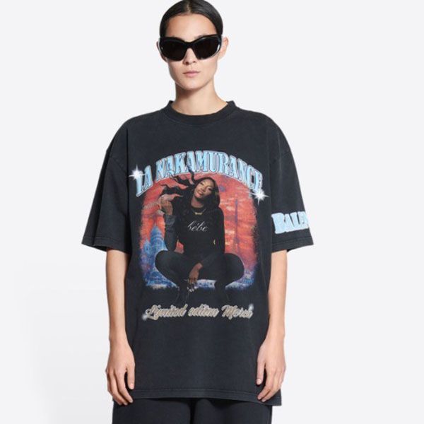 【バレンシアガ】アヤナカムラ コピーマーチ ラージフィットTシャツ641655TMV861055