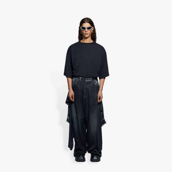 バレンシアガ パンツ コピー TROMPE-L\'CEIL ノテッドパンツ 657618TJW471270