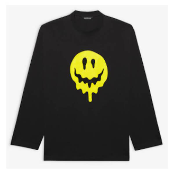 バレンシアガ Tシャツ 偽物 DRIP PEACE FLATGROUND 長袖Tシャツ 651796TKVA11012