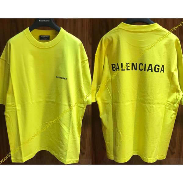 バレンシアガ Tシャツ 偽物 メンズ背中ロゴミディアムフィットTシャツ各色612965TIVG