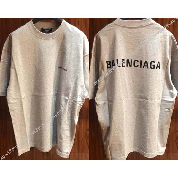 バレンシアガ Tシャツ 偽物 メンズ背中ロゴミディアムフィットTシャツ各色612965TIVG