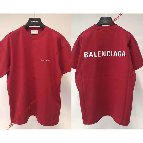 バレンシアガ Tシャツ 偽物 メンズ背中ロゴミディアムフィットTシャツ各色612965TIVG