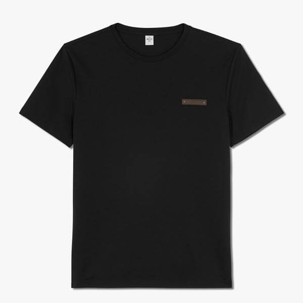 【ベルルッティ Tシャツ コピー】日本未入荷 新作 レザーディテール R20JRS62-JAEK