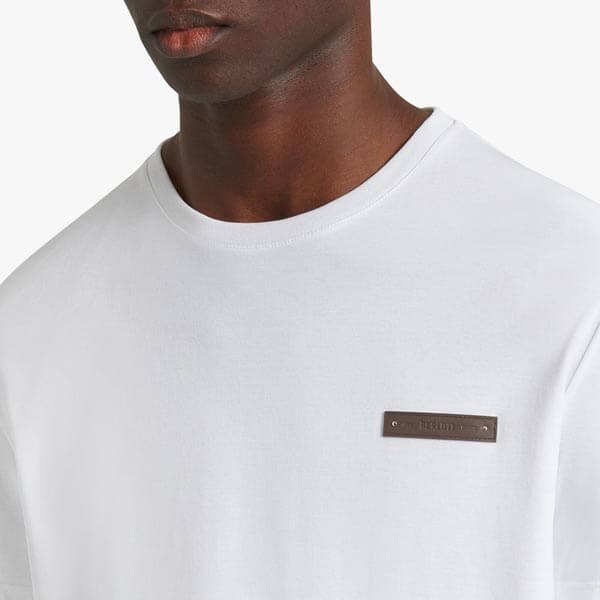 【ベルルッティ Tシャツ コピー】日本未入荷 新作 レザーディテール R20JRS62-JAEK