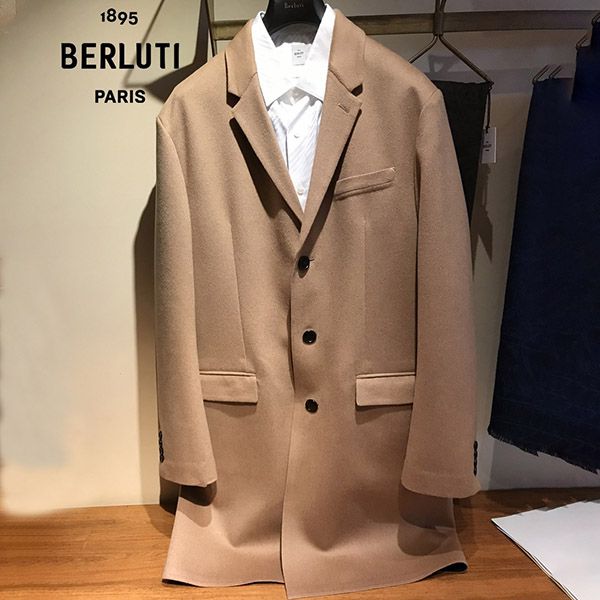 大人気★ベルルッティ コート 偽物★カシミア混ウール ダブルフェイス