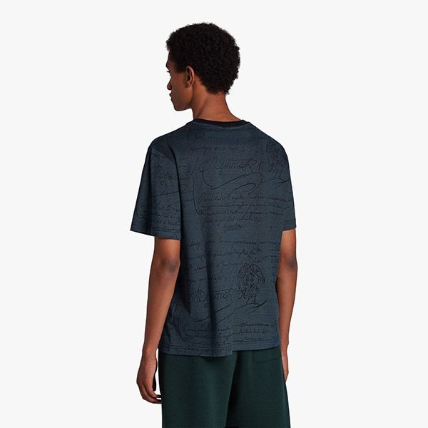 綺麗なベルルッティ コピー オーバー スクリットジャカード Tシャツ 2色 R24JRS102-COIA