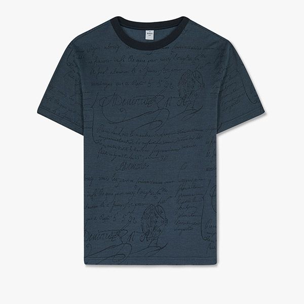 綺麗なベルルッティ コピー オーバー スクリットジャカード Tシャツ 2色 R24JRS102-COIA