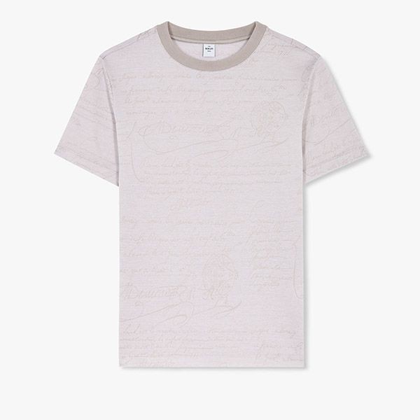 綺麗なベルルッティ コピー オーバー スクリットジャカード Tシャツ 2色 R24JRS102-COIA