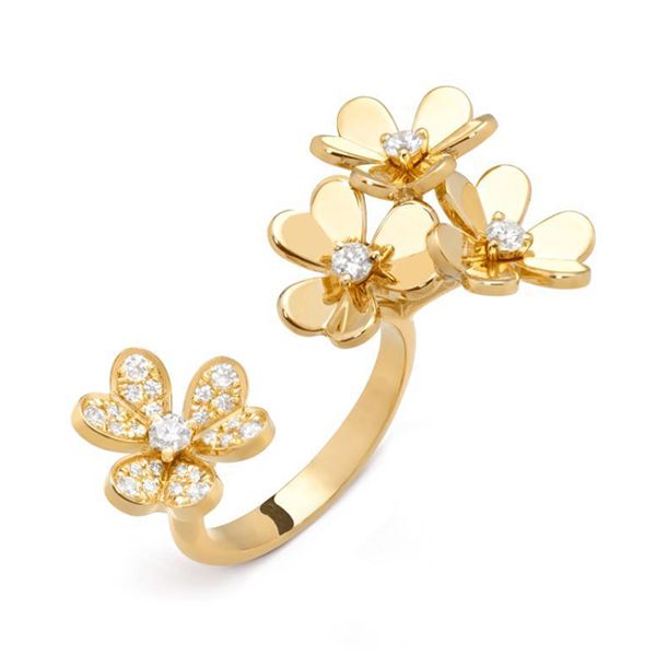 フリヴォル コピー リング【人気商品】ヴァンクリーフ 偽物 Van Cleef & Arpels Frivole オープンリング VCARP3W500 新作入手困難