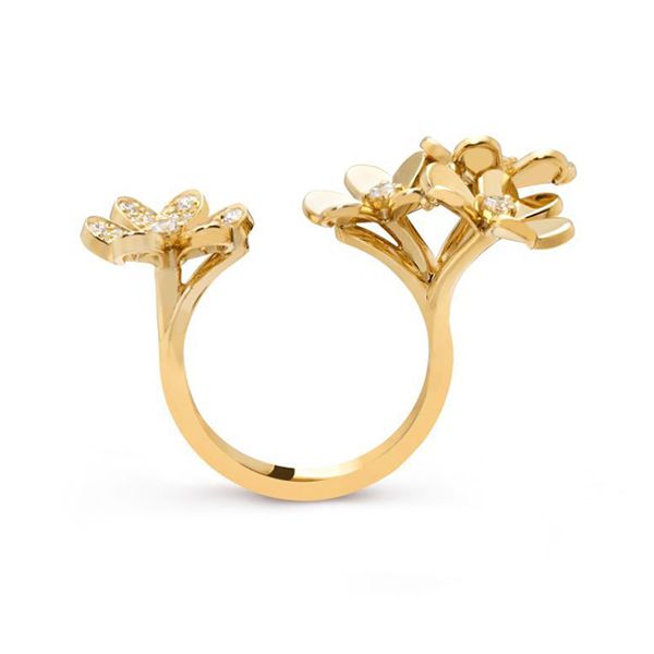 フリヴォル コピー リング【人気商品】ヴァンクリーフ 偽物 Van Cleef & Arpels Frivole オープンリング VCARP3W500 新作入手困難