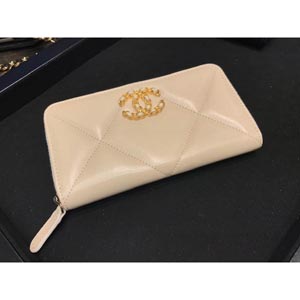2020新作大人気 シャネルコピー 財布 シャネル☆上品CCマーク☆Zip Mサイズ財布Beige 19K AP0948 B01564