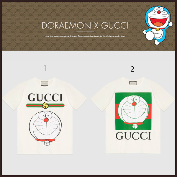 グッチ ドラえもんコラボ Tシャツ コピー【注目コラボ】オーバーサイズ【DORAEMON x グッチ】