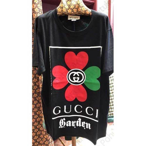 グッチ tシャツ 偽物 ガーデン★オーバーサイズ フラワー ロゴTシャツ 関送込
