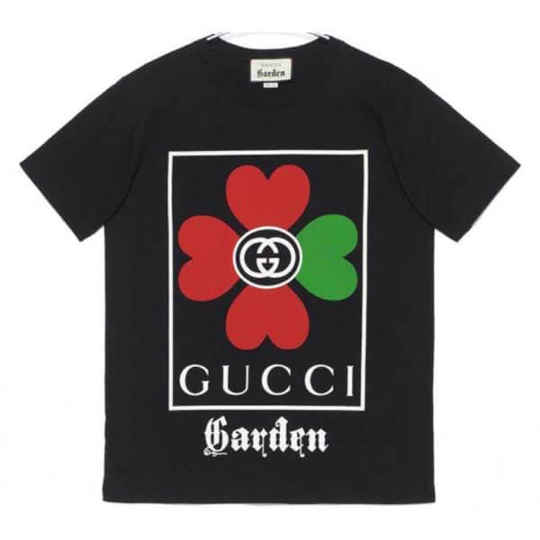 グッチ tシャツ 偽物 ガーデン★オーバーサイズ フラワー ロゴTシャツ 関送込