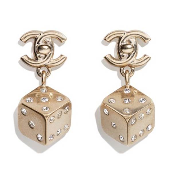 シャネル ピアス コピー ドロップ CC ロゴ ダイス ストラス AB5930 B05184 NB603