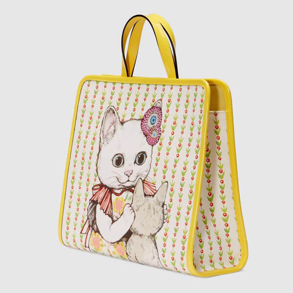 グッチ トート バッグ コピー グッチ×ヒグチユウコ チルドレンズ 日本限定 トートバッグ 605614 H6UAH 8954