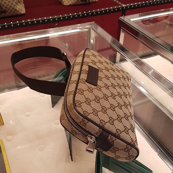[グッチ ウエストバッグ 偽物] GG キャンバス BELT BAG ☆ ウエストバッグ