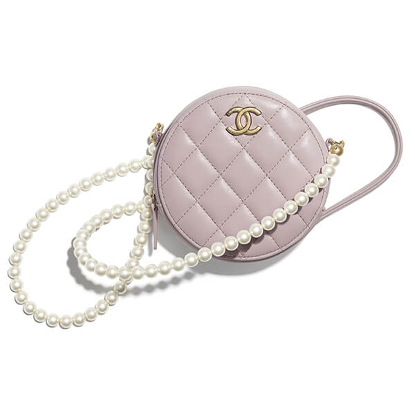シャネル クラッチ 偽物◇21ss◇パールストラップ Pink AP2191