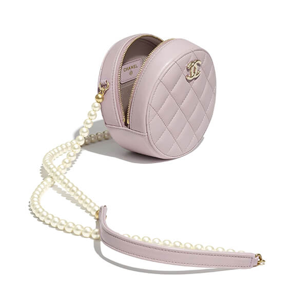 シャネル クラッチ 偽物◇21ss◇パールストラップ Pink AP2191