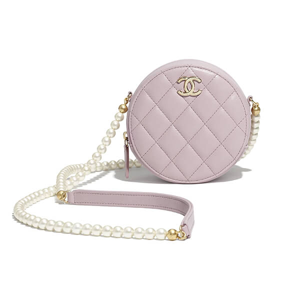 シャネル クラッチ 偽物◇21ss◇パールストラップ Pink AP2191