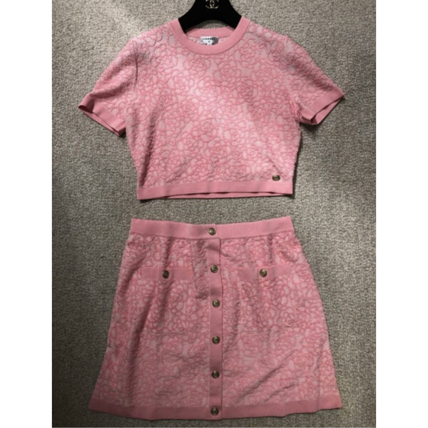 シャネル トップス コピー 最新作 CRUISE CAMELLIA PINK TOP