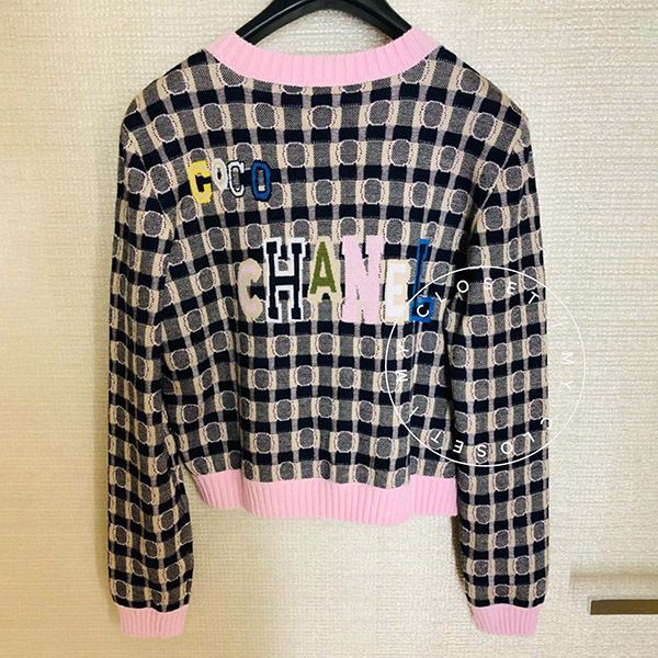 《21AW★》シャネル カーディガン コピー ボタン COCO ロゴ 関税負担なし