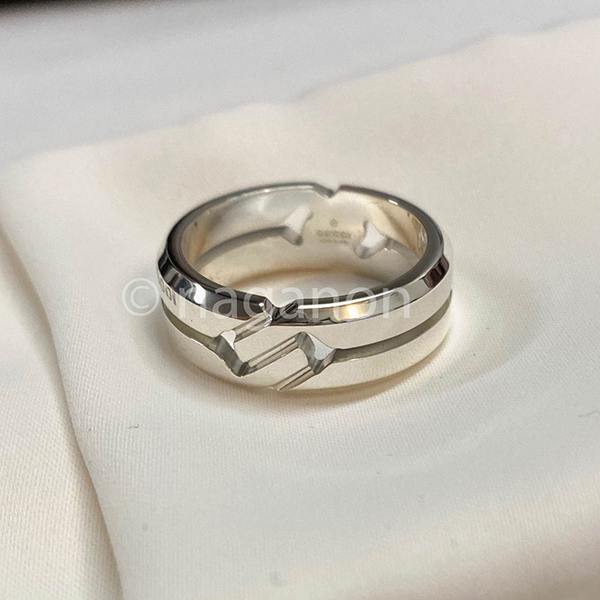 グッチ シルバー リング 偽物☆ノットリング7mm シルバーリング 314011 J8400 8106