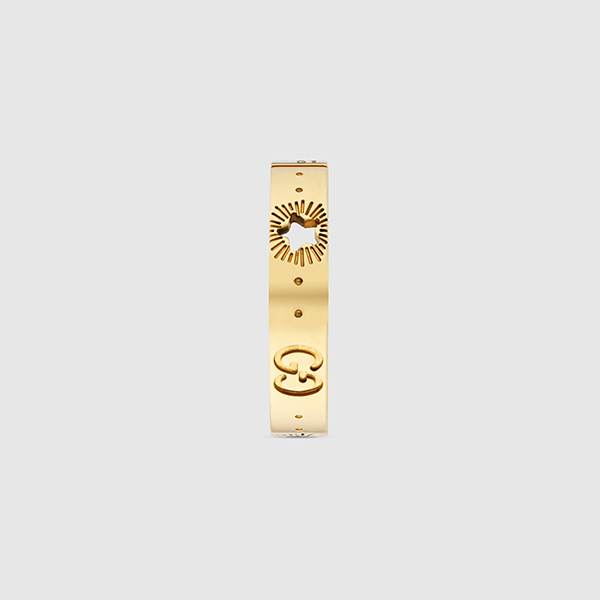 グッチ リング コピー アイコン スター イエローゴールド リング  607339 J8500 8000
