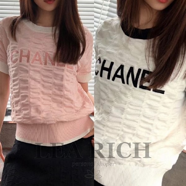 【23SS◆可愛すぎるヘビロテ決定】シャネルロゴ Tシャツ 偽物 2色