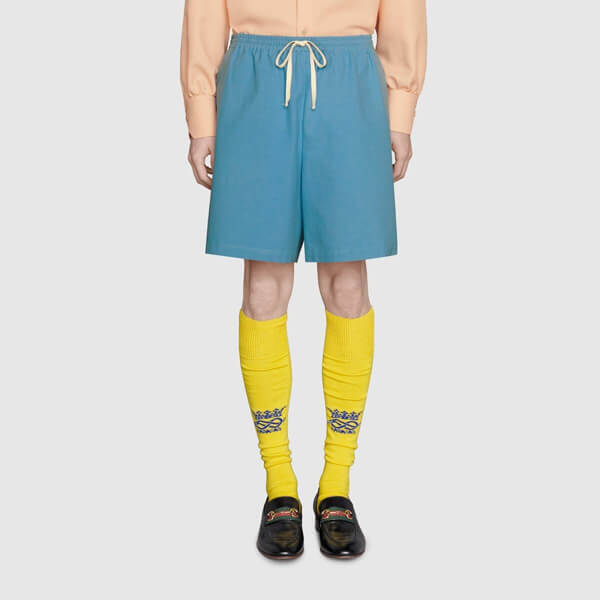 グッチ ショートパンツ 偽物 ショートパンツ 短パン GG 赤 青 キャンバス 男 プレタ 新 659825 ZAGP4 6529