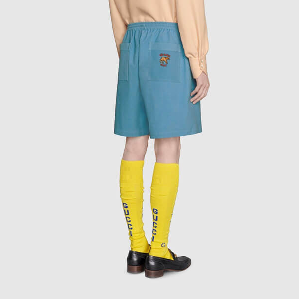 グッチ ショートパンツ 偽物 ショートパンツ 短パン GG 赤 青 キャンバス 男 プレタ 新 659825 ZAGP4 6529
