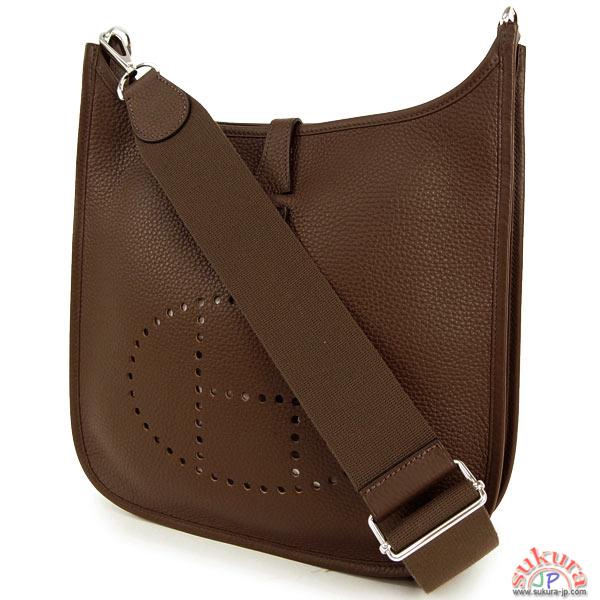 エルメス ショルダーバッグ エブリン3 トロワ 29 PM カカオ×シルバー金具 QL15-YA