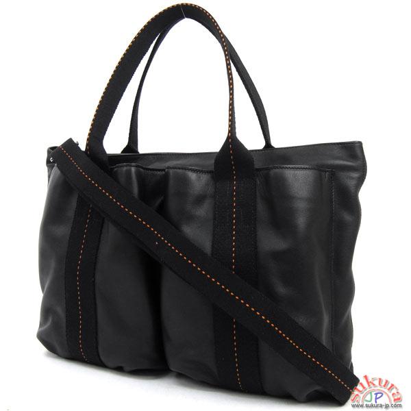 エルメス キャラバンホリゾンタルMM ブラック×ルテニウム金具 QJ24-YS2