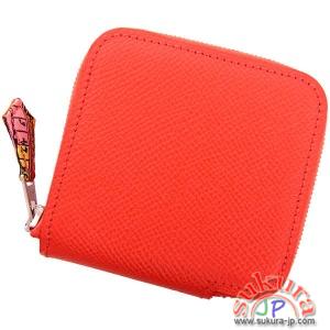 エルメス コインケース ローズジャイプール×ピンク×シルバー金具 Q刻印 小銭入れ RA10