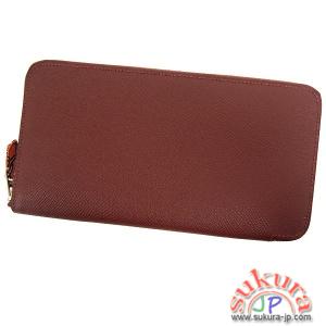 エルメス 長財布 ルージュアッシュ×コックドゥロシュ×シルバー金具 Q刻印