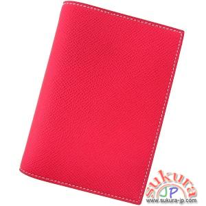 エルメス 手帳カバー アジェンダPM ローズティリアン×シルバー金具 P刻印 QK25-O